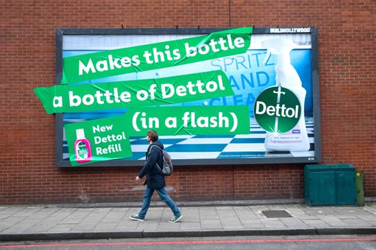 Dettol "Makes any bottle a bottle of Dettol" by McCann London