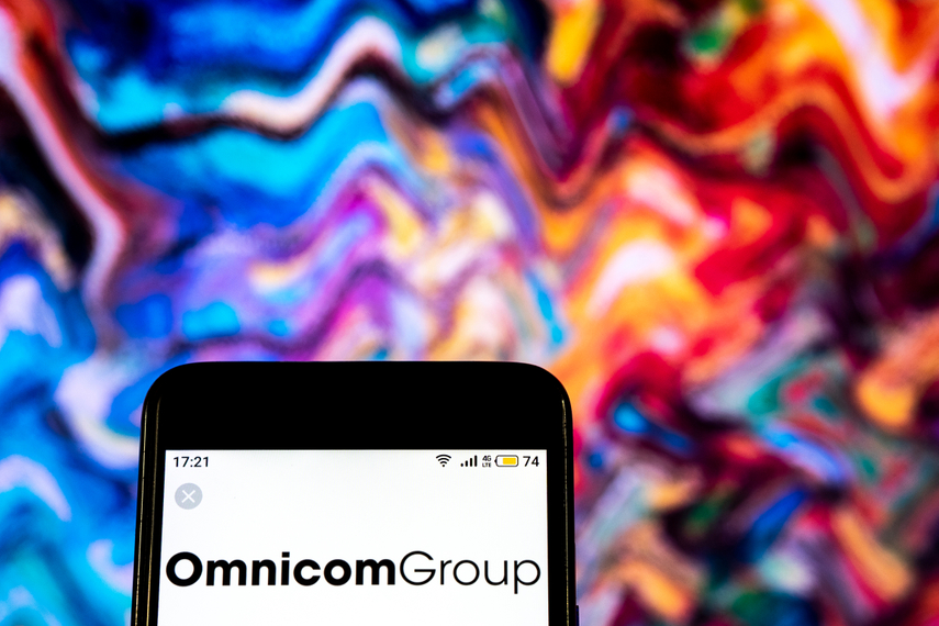 Omnicom Group logo on a smartphone