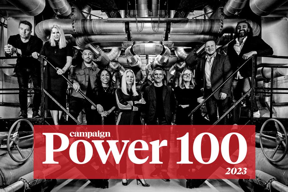 Power station photoshoot with nine marketers in the Power 100