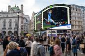 EA Sports: promoting FC 24 at Piccadilly Lights