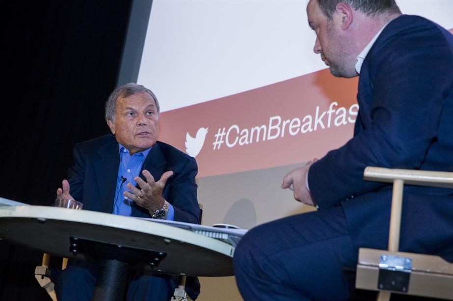 Martin Sorrell (left) and Gideon Spanier (right)