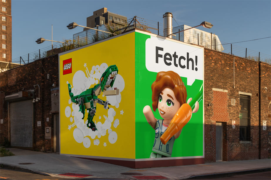 An image showing a Lego billboard featuring new design elements