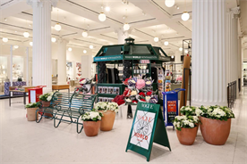 Selfridges: kiosk created as part of the store-wide creative scheme 'Yellow pages'